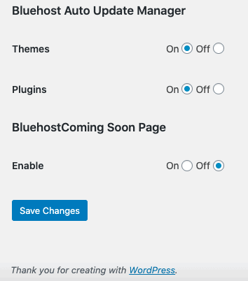 How to turn off Bluehost Coming Soon Page in WordPress dashboard