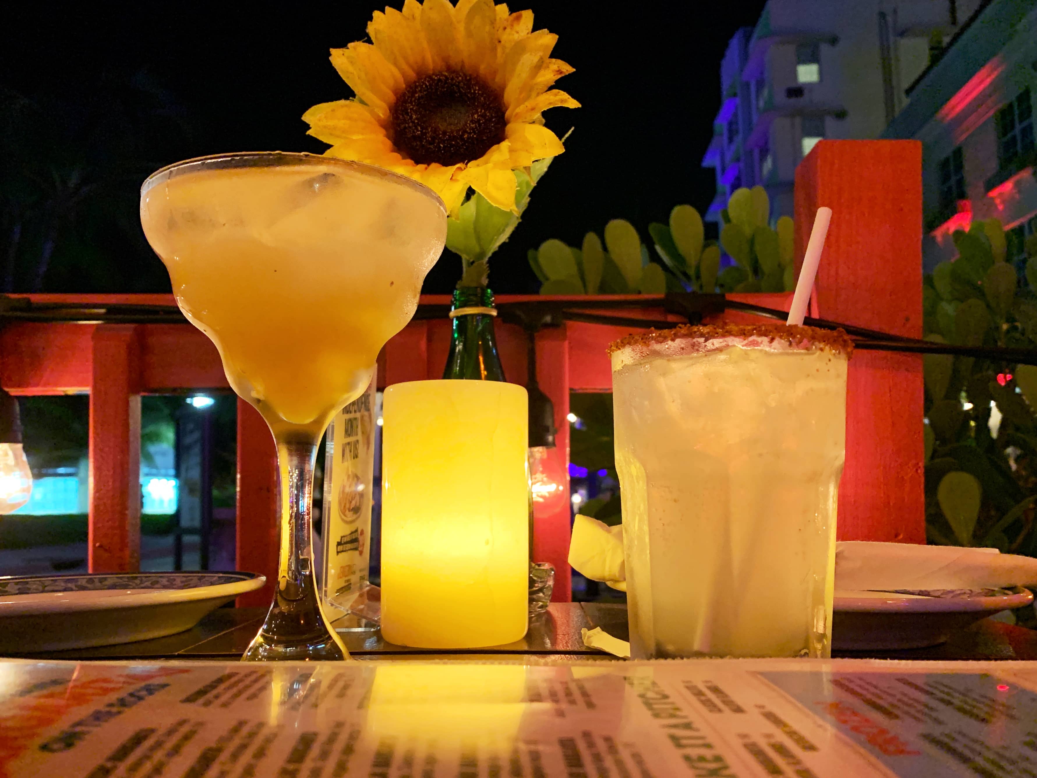 Drinks at La Cerveceria de Barrio Ocean Drive Miami, a restaurant in South Beach