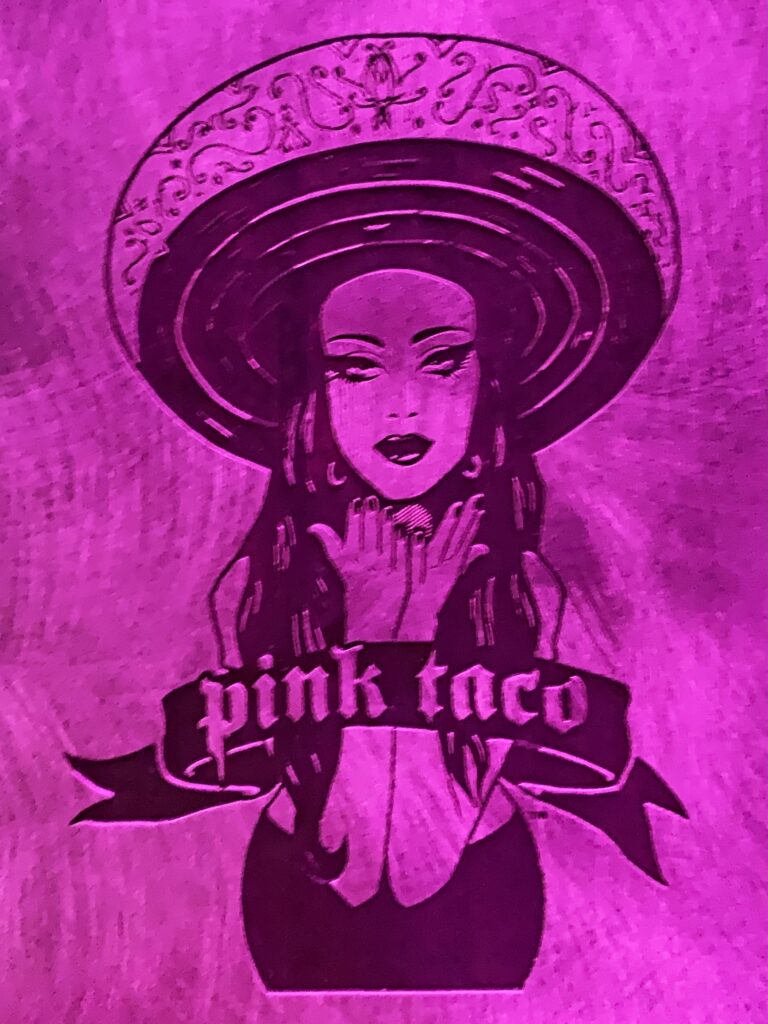 Pink Taco Menu Cover