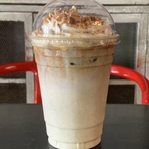 Coquito Iced Latte at Cuatro Sombras in San Juan, Puerto Rico