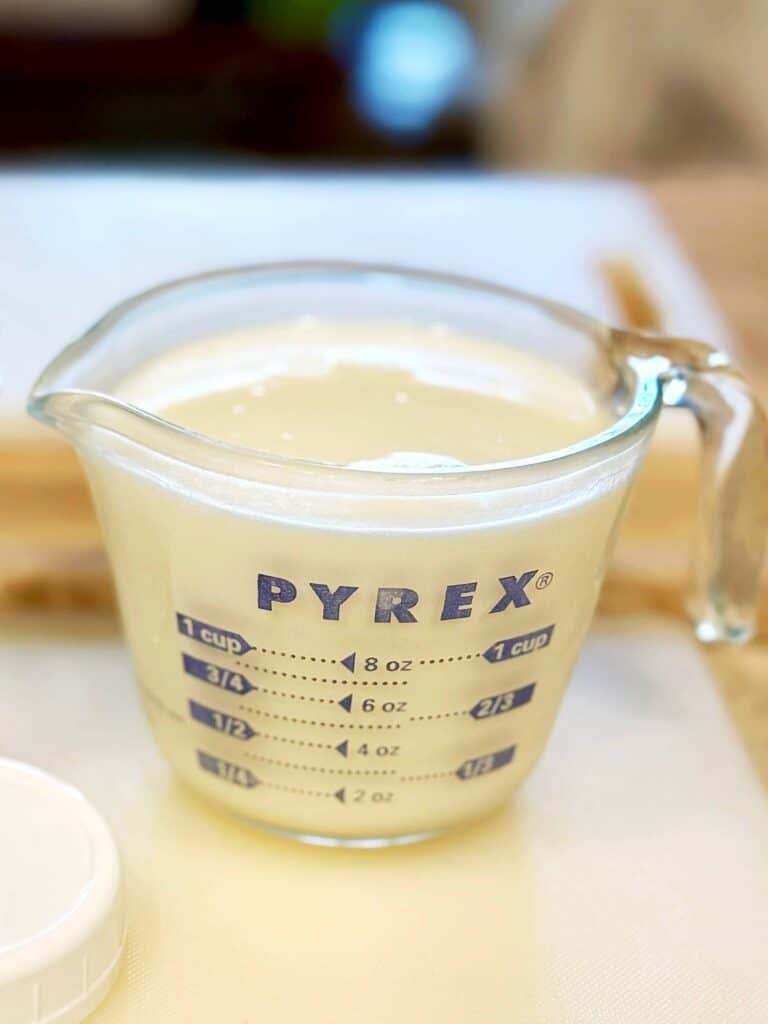 Creamer in Pyrex Liquid Measuring Cup